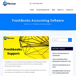 FreshBooks Accounting Software for small or medium interprenuers