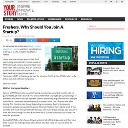 Freshers, Why Should You Join A Startup?