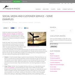 Social media and customer service – some examples