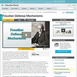 Freudian Defense Mechanisms - Intro to Psychology Video