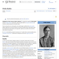 Frida Kahlo, artiste peintre