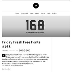 Friday Fresh Free Fonts #168