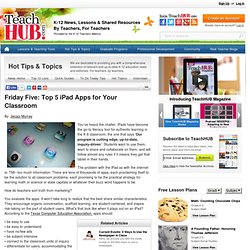 Friday Five: Top 5 iPad Apps for Your Classroom