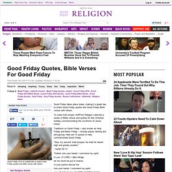Good Friday Quotes, Bible Verses For Good Friday