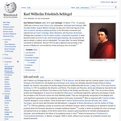 Karl Wilhelm Friedrich Schlegel