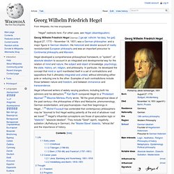 Georg Wilhelm Friedrich Hegel