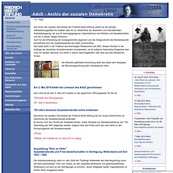 Friedrich-Ebert-Stiftung: Archiv der sozialen Demokratie