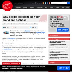 Why people are friending your brand on Facebook