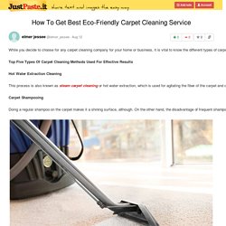 How To Get Best Eco-Friendly Carpet Cleaning Service