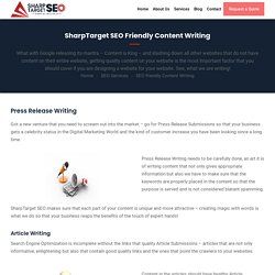 SEO Friendly Content Writing Service – SharpTarget SEO