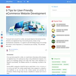 9 Tips for User-Friendly eCommerce Website Development