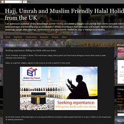 Hajj, Umrah and Muslim Friendly Halal Holidays from the UK: Seeking repentance: Killing two birds with one stone.
