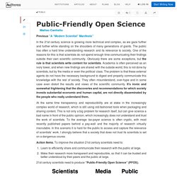 Public-Friendly Open Science