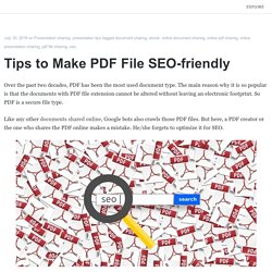 Tips to Make PDF File SEO-friendly