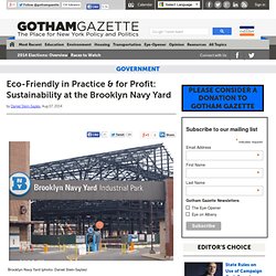 Eco-Friendly in Practice & for Profit: Sustainability at the Brooklyn Navy Yard