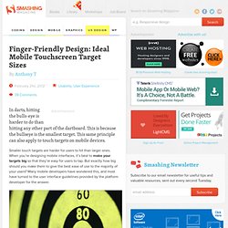 Finger-Friendly Design: Ideal Mobile Touchscreen Target Sizes