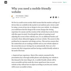 Why you need a mobile friendly website - CHL Wordwide - Medium