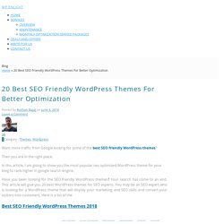 20 Best SEO Friendly WordPress Themes in 2018