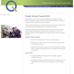 Quaker Education : Schools Council