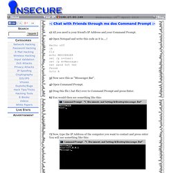 Chat with Your Friends through ms dos Command Prompt - StumbleUpon
