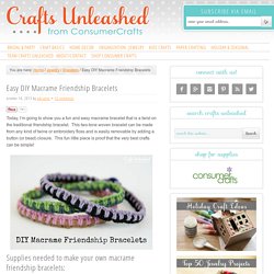Friendship Bracelets: Easy DIY Macrame Tutorial