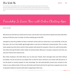Friendship Is Easier Now with Online Chatting Apps