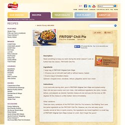 FRITOS® Chili Pie Recipe - Frito-Lay Recipes
