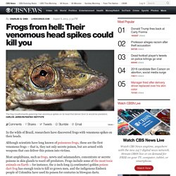 Frogs from hell: Their venomous head spikes could kill you