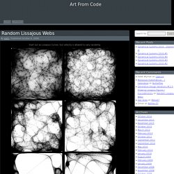 Art From Code » Blog Archive » Random Lissajous Webs