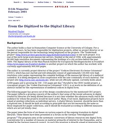 From the Digitized to the Digital Library