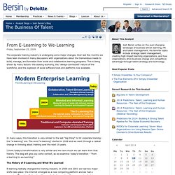 From E-Learning to We-Learning