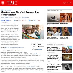 Men Are from Google+, Women Are from Pinterest