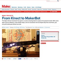 From Kinect to MakerBot