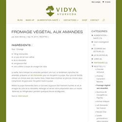 Fromage végétal aux amandes - Vidya Ayurveda