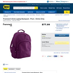Frommer's Echo Laptop Backpack - Plum : Backpacks