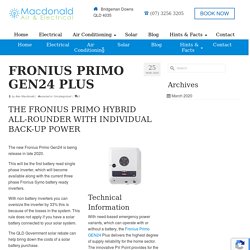 Fronius Primo GEN24 Plus -Macdonald Air & Electrical