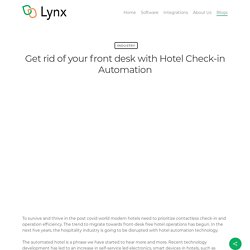 Get rid of your front desk with Hotel Check-in Automation - Lynx