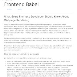 What Every Frontend Developer Should Know About Webpage Rendering — Frontend Babel
