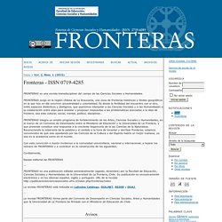 Fronteras - ISSN 0719-4285
