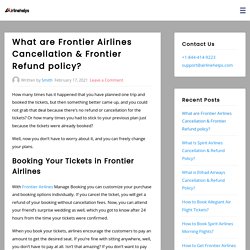 Frontier Airlines Cancellation policy 1-844-414-9223