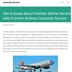 why you need to know about Frontier Airlines Services