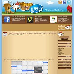 jQuery Frontier Calendar - Un calendrier complet à la Google Agenda