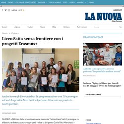 Liceo Satta senza frontiere con i progetti Erasmus+ - La Nuova Sardegna Nuoro