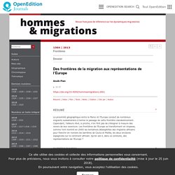 Des frontières de la migration aux représentations de l’Europe