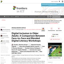 Digital Inclusion in Older Adults: A Comparison Between Face-to-Face and Blended Digital Literacy Workshops