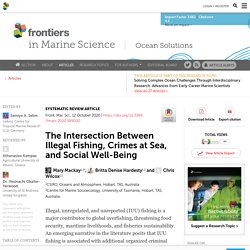 FRONT. MAR. SCI. 12/10/20 The Intersection Between Illegal Fishing, Crimes at Sea, and Social Well-Being