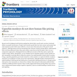 Capuchin monkeys do not show human-like pricing effects