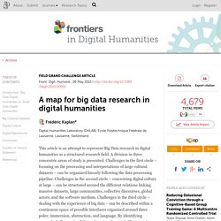 A Map for Big Data Research in Digital Humanities