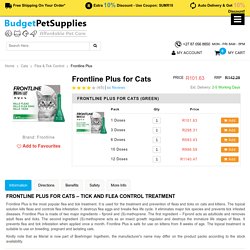 Cheapest frontline plus for cats