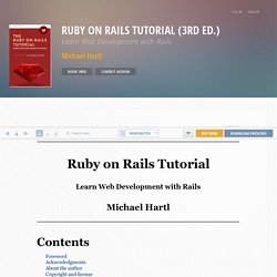 Ruby on Rails Tutorial (3rd Ed.)
